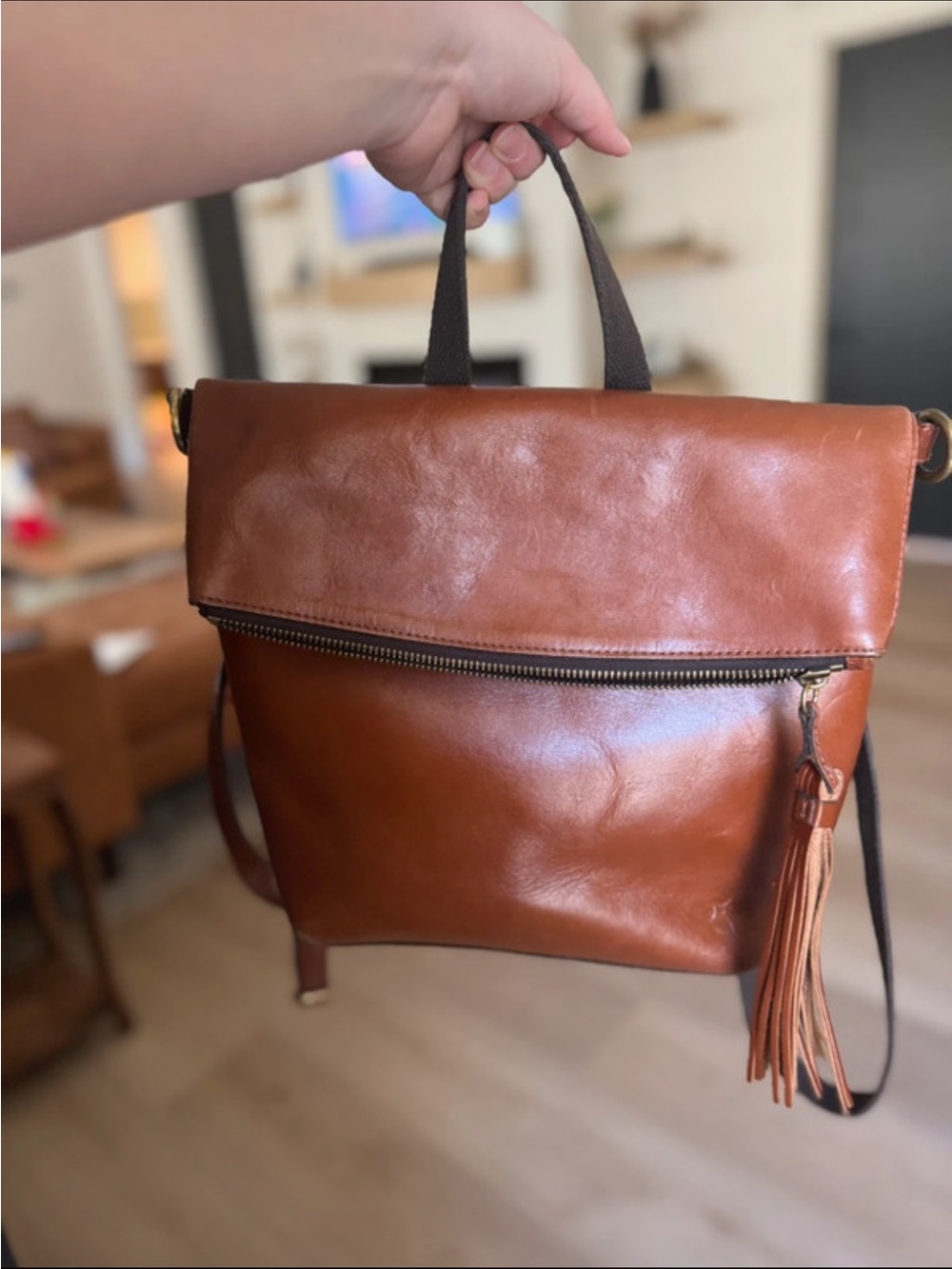 Luzille backpack Patricia Nash tan leather - Picture 3 of 5